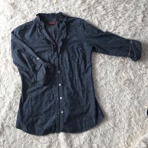 Merona button down 3/4 sleeve shirt
